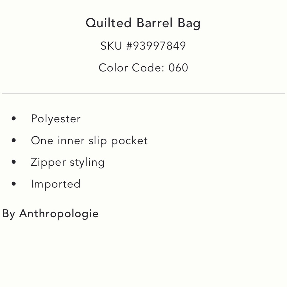 New Anthropologie quilted barrel bag red floral quilt design shoulder cloth - Picture 4 of 17